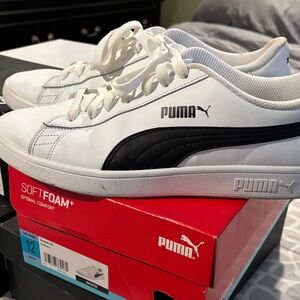 Puma White and Black SoftFoam+ Sneakers